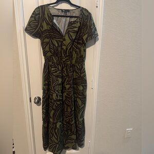 Chetta B Olive and Black Maxi Dress